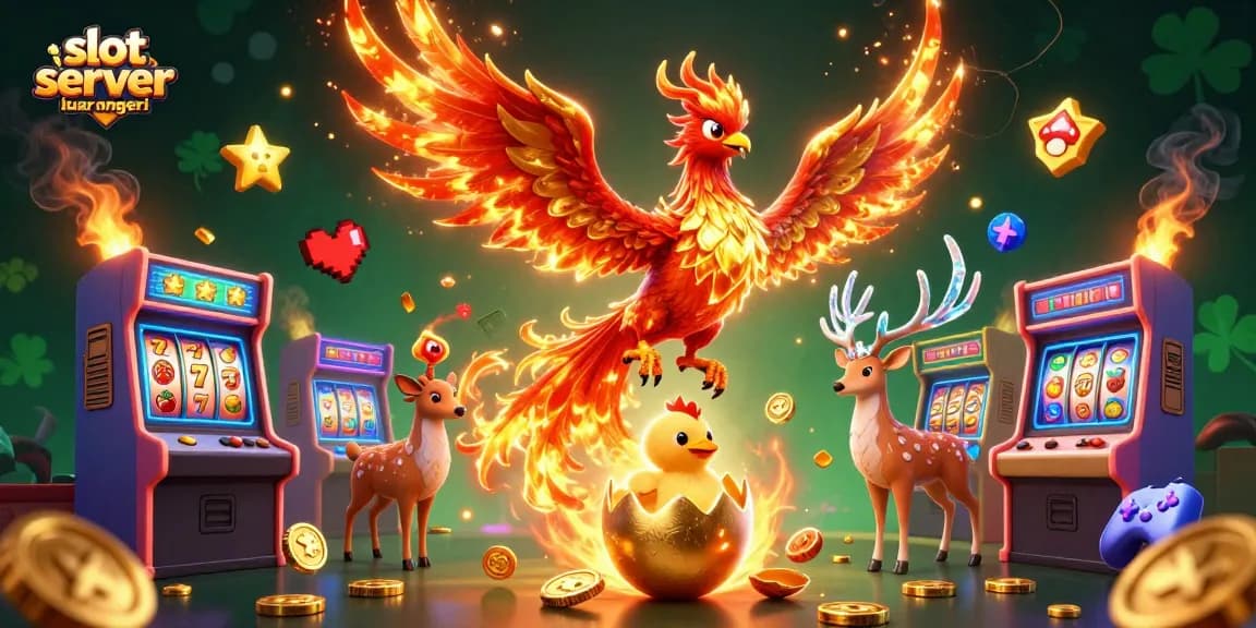 Experience thrilling gameplay with slot server luar negeri highlighted in a vibrant 3D casino scene.