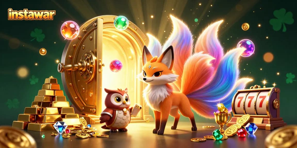 Engage with instawar's vibrant cartoon-themed slot adventure featuring mystical characters and dazzling treasures.