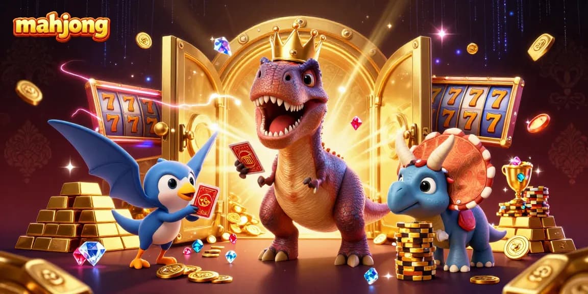 Engaging scene of mahjong-themed characters showcasing their skills in a vibrant casino atmosphere.