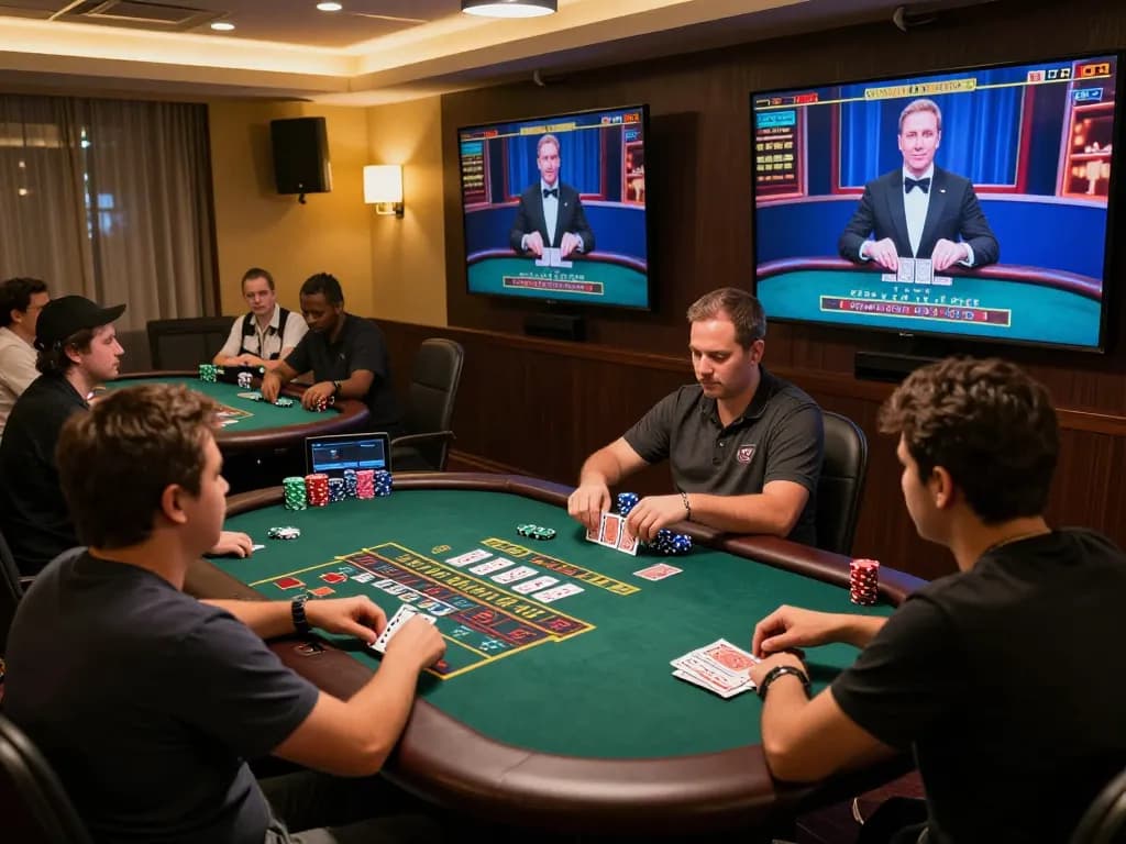 The Jilipinas online casino experience showcases players engaged in live blackjack, enhancing home gaming excitement.