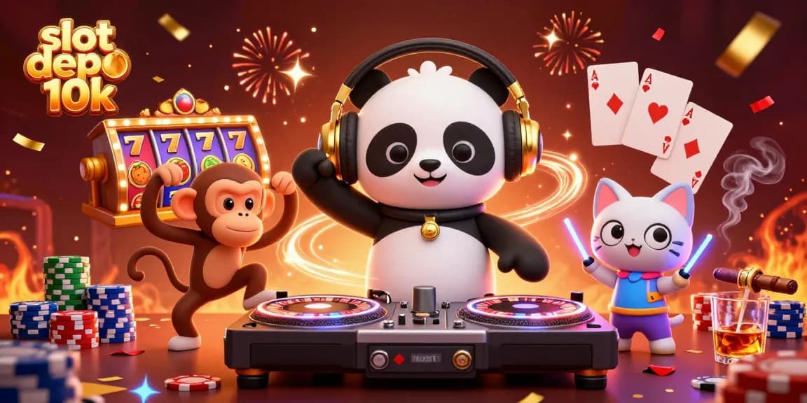 Experience the excitement of slot depo 10k with vibrant characters and casino elements.