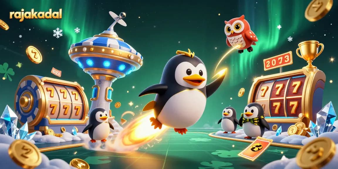 Rasakan keseruan taruhan di rajakadal dengan penguin emas dan unsur kasino yang menarik.