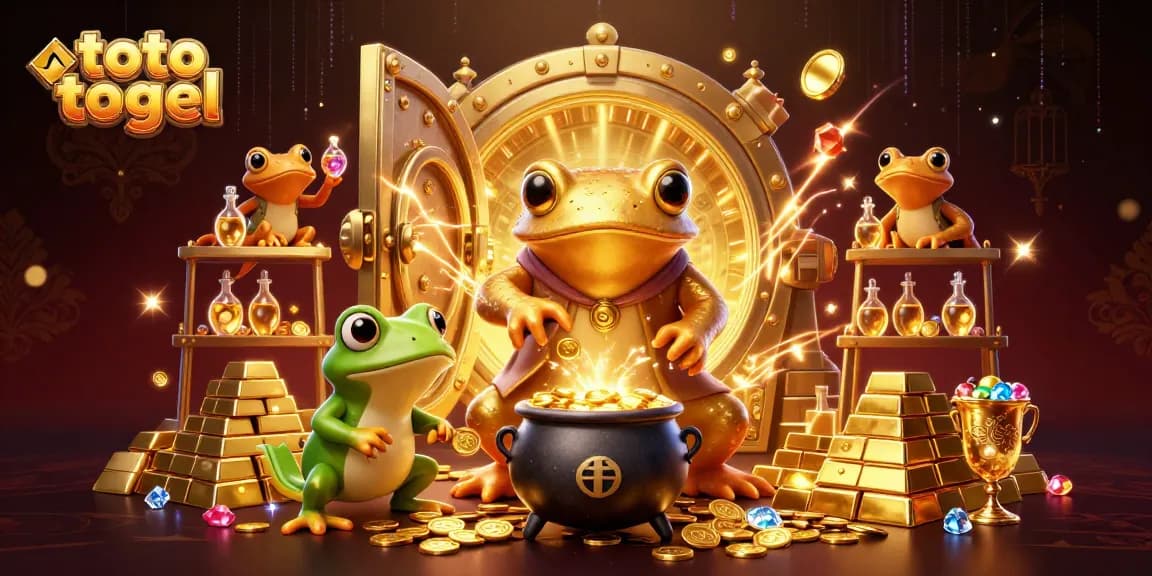 Engage in toto togel with thrilling golden alchemy and treasure amidst a vibrant casino scene.