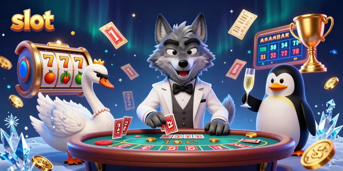Menang dalam permainan slot di DEWATASLOT888 dengan simbol keberuntungan dan jackpot yang berkilau.