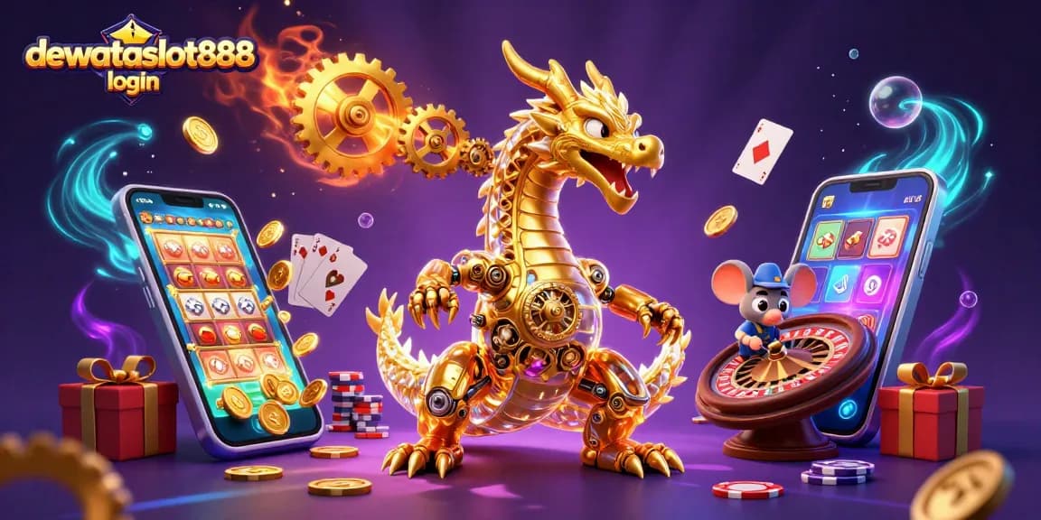Permainan kartu remi di dewataslot888 login dengan ilustrasi menarik dan elemen kasino.
