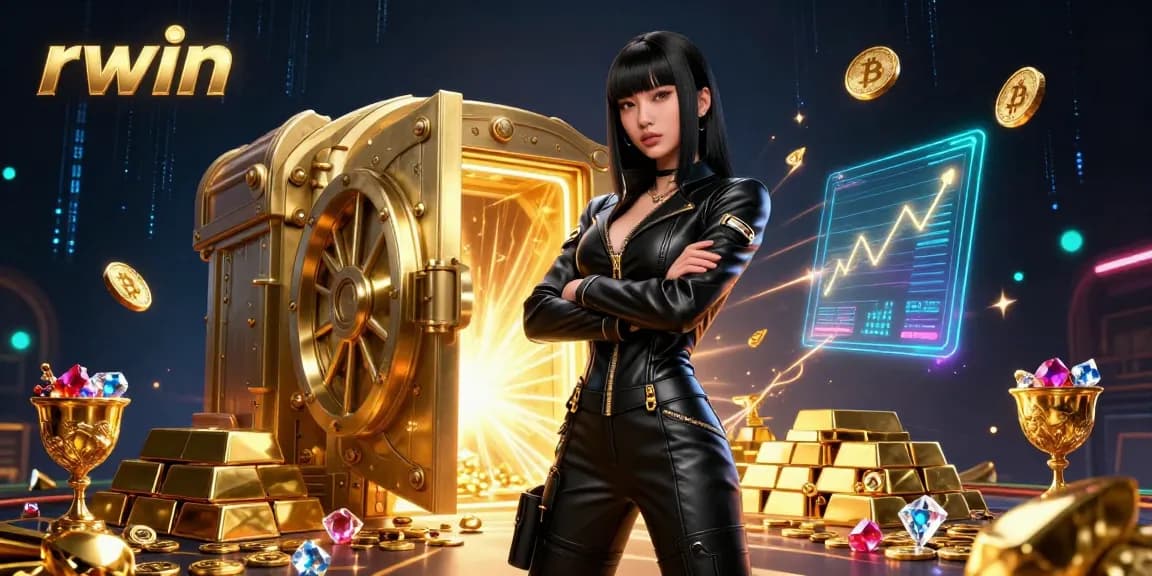 Engage at rwin's captivating casino scene with stunning visuals and dynamic gold elements.