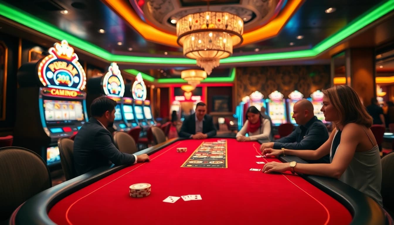 Aksi permainan situs toto yang seru di kasino mewah dan elegan dengan dealer.