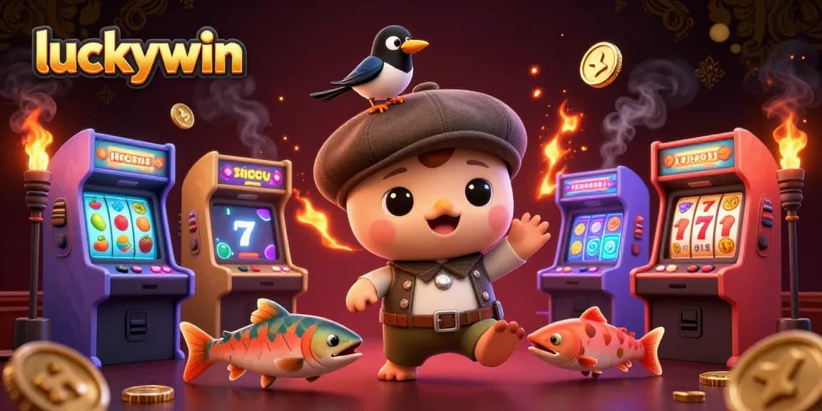 Experience thrilling gaming action at luckywin with vibrant characters and engaging casino elements.