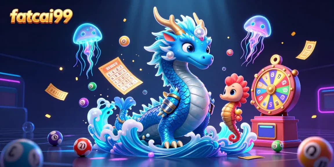 Experience winning with fatcai99's vibrant lottery scene featuring dynamic elements of luck.