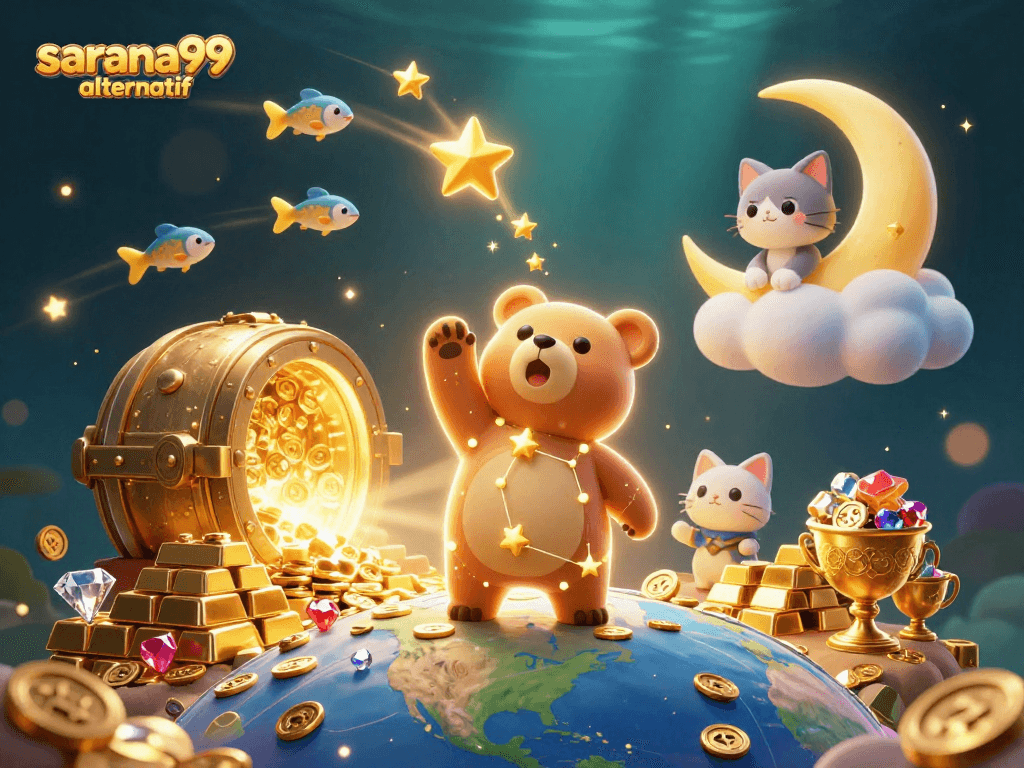 Experience winning strategies with sarana99 alternatif in a vibrant casino scene filled with treasure.