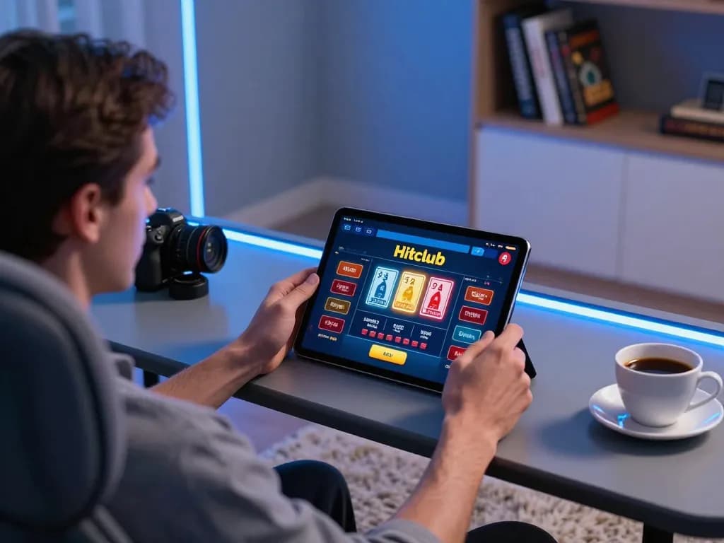 Gameplay hấp dẫn với ứng dụng casino Hitclub trên máy tính bảng, thể hiện giao diện cược động và chiến lược