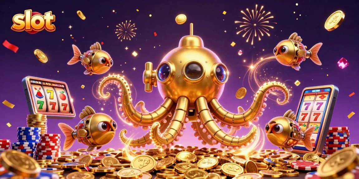 Spin to win with vibrant slot machines and thrilling golden kraken submarine adventure.