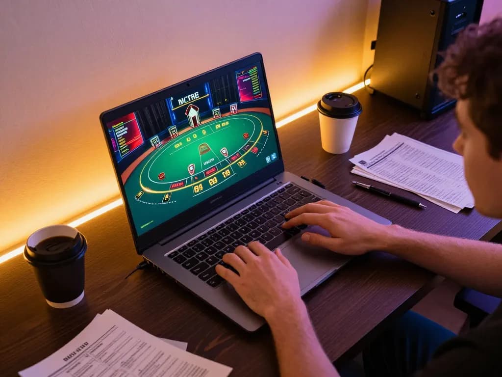Player engaged in live blackjack at home while exploring 88aa1 gaming strategies