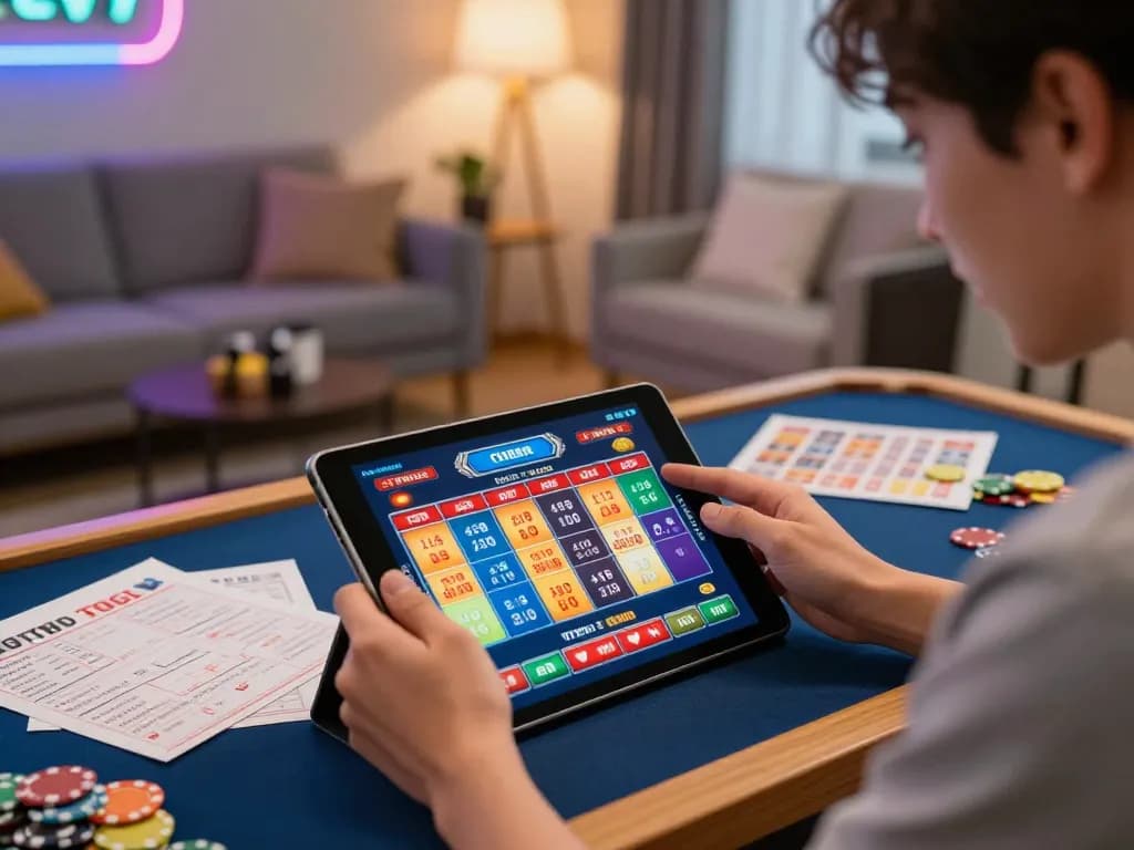 Memainkan toto togel di tablet dengan catatan strategi taruhan di setting rumah yang nyaman