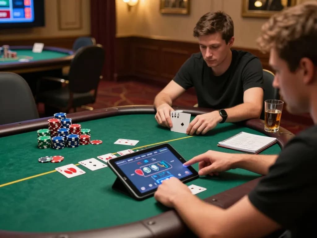Hitclub player strategizing during an online poker game, showcasing the immersive gaming environment and engaging gameplay.