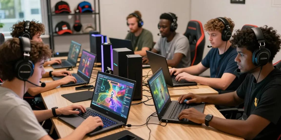 Mahajitu online gaming players engaged in a competitive session with vibrant graphics and immersive chat.