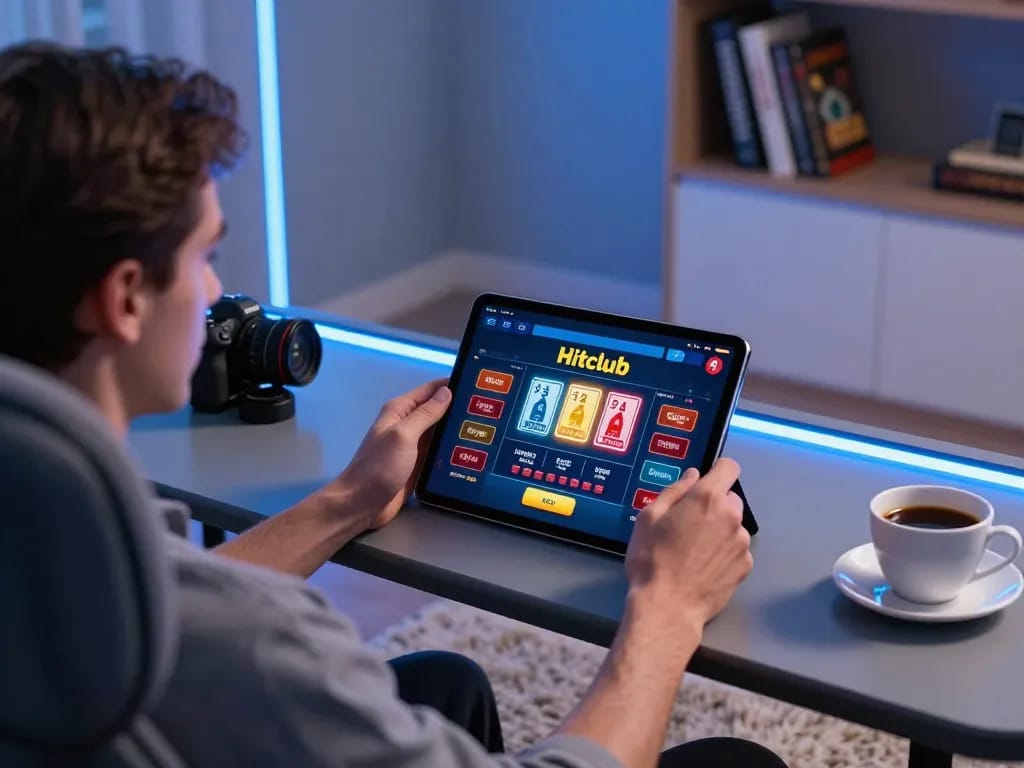 Gameplay hấp dẫn với ứng dụng casino Hitclub trên máy tính bảng, thể hiện giao diện cược động và chiến lược