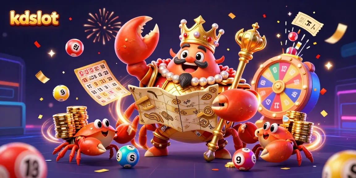 Experience thrilling wins at kdslot with a golden crab emperor and dynamic lottery elements.