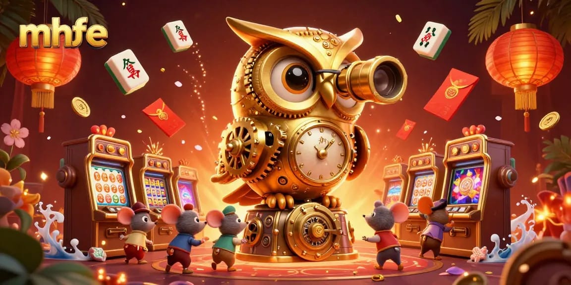Engage with innovative mhfe casino experiences featuring a golden owl and vibrant gaming elements.