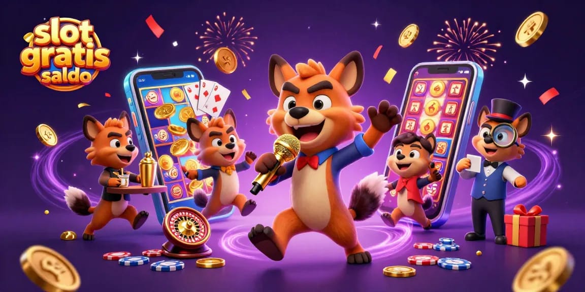 Experience slot gratis saldo as hyenas enjoy casino fun in a vibrant, detailed scene.