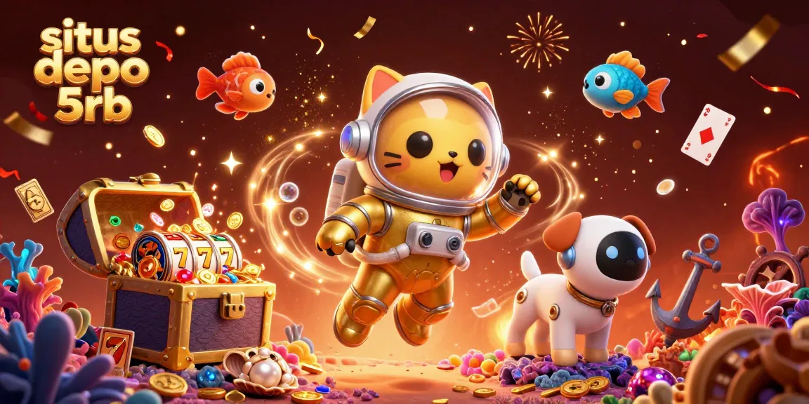 Engage with situs depo 5rb through a wild 3D casino adventure featuring astronauts and slots.