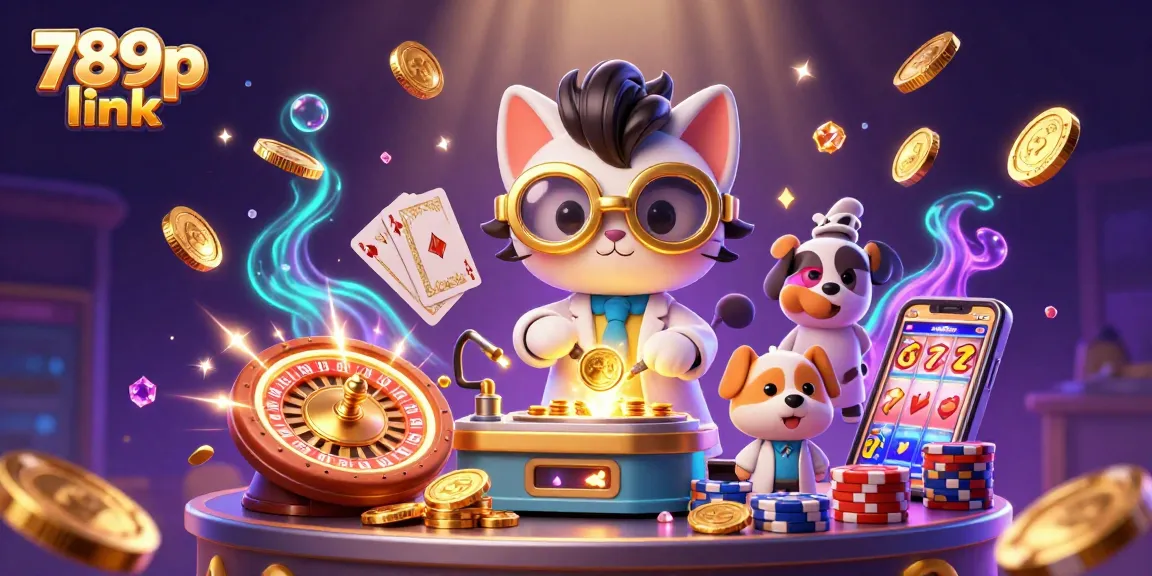 Spin the wheel and chase golden winnings with 789p link in a vibrant 3D digital casino scene.