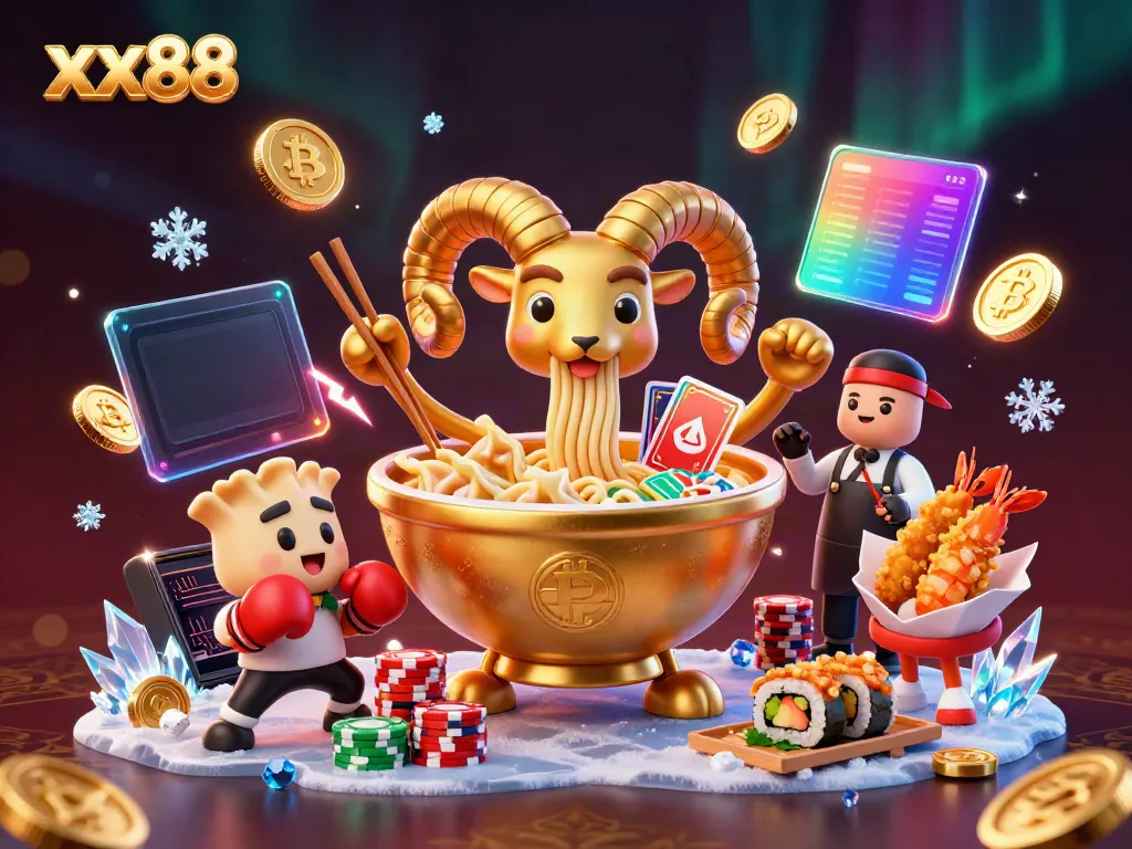 Engage with xx88's online casino adventure featuring fun characters and vibrant crypto elements.