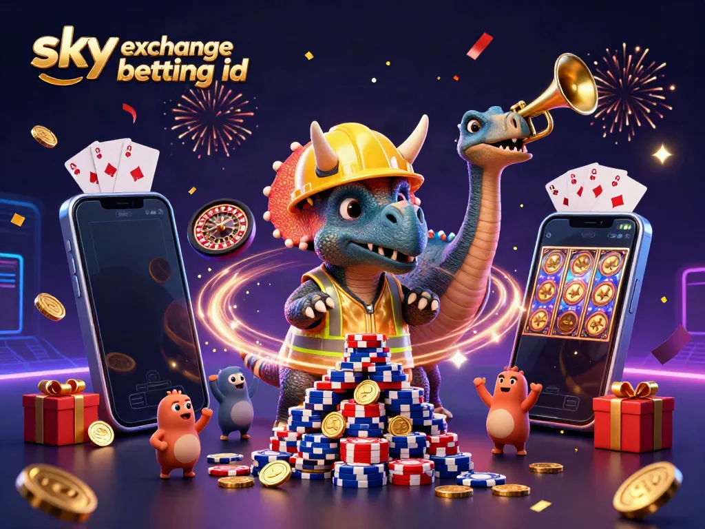 Engage with sky exchange betting id by placing bets amid celebrations with vibrant casino-themed elements.