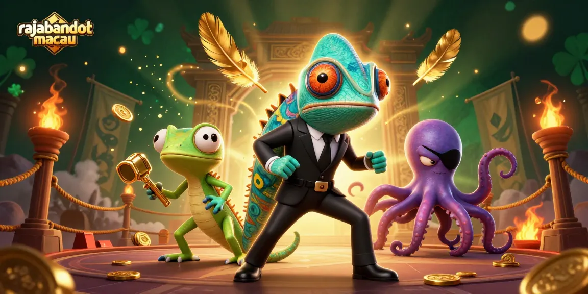 Menangkap momen di Rajabandot Macau dengan agen chameleon, gecko pintar, dan gurita jahat.