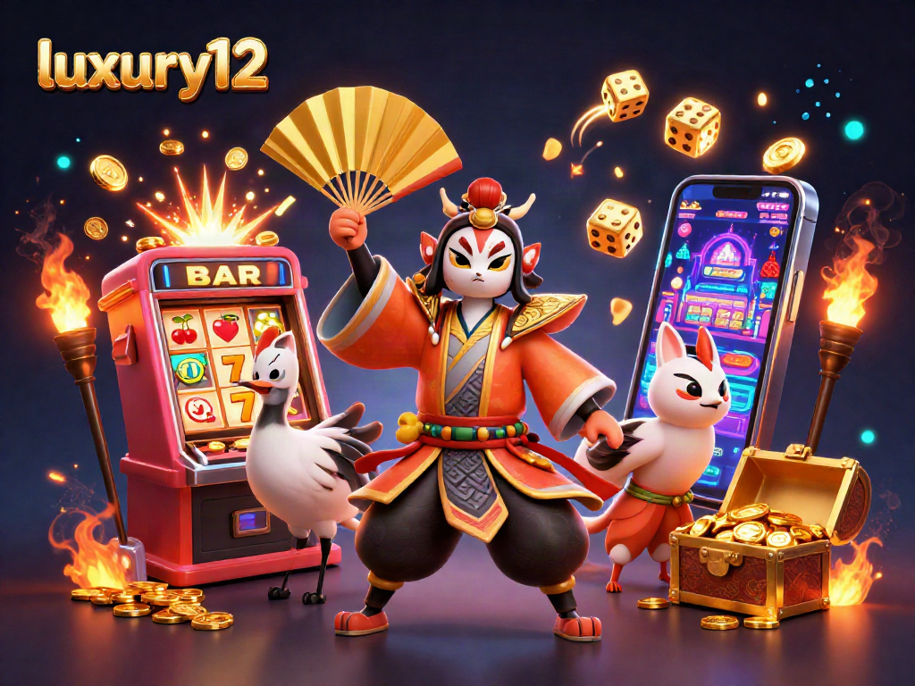 Menangkan jackpot di luxury12 dengan ilustrasi slot yang berwarna-warni dan karakter menarik.