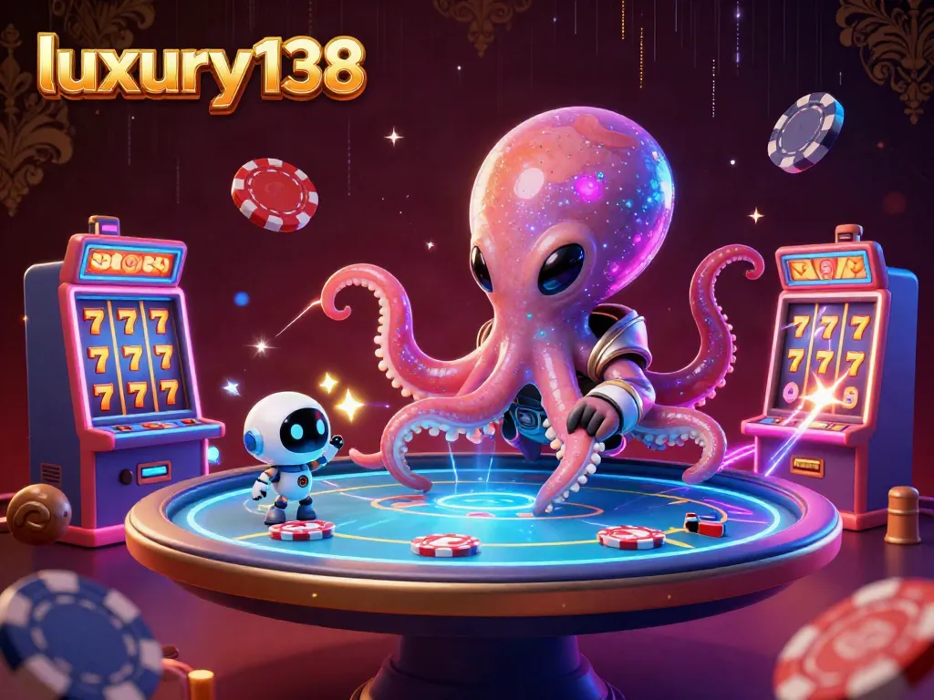Play exciting casino games with luxury138 featuring vibrant alien characters in a colorful gaming atmosphere.