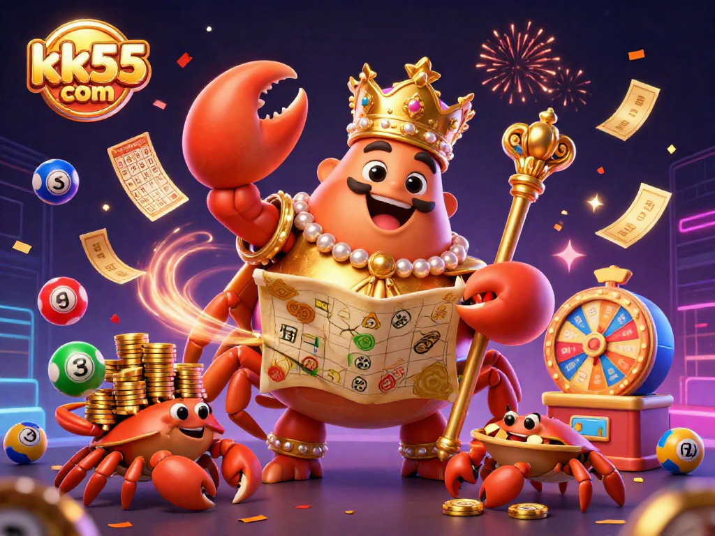 Engage with legendary wins at kk55 com amidst vibrant 3D gaming elements and golden treasures.