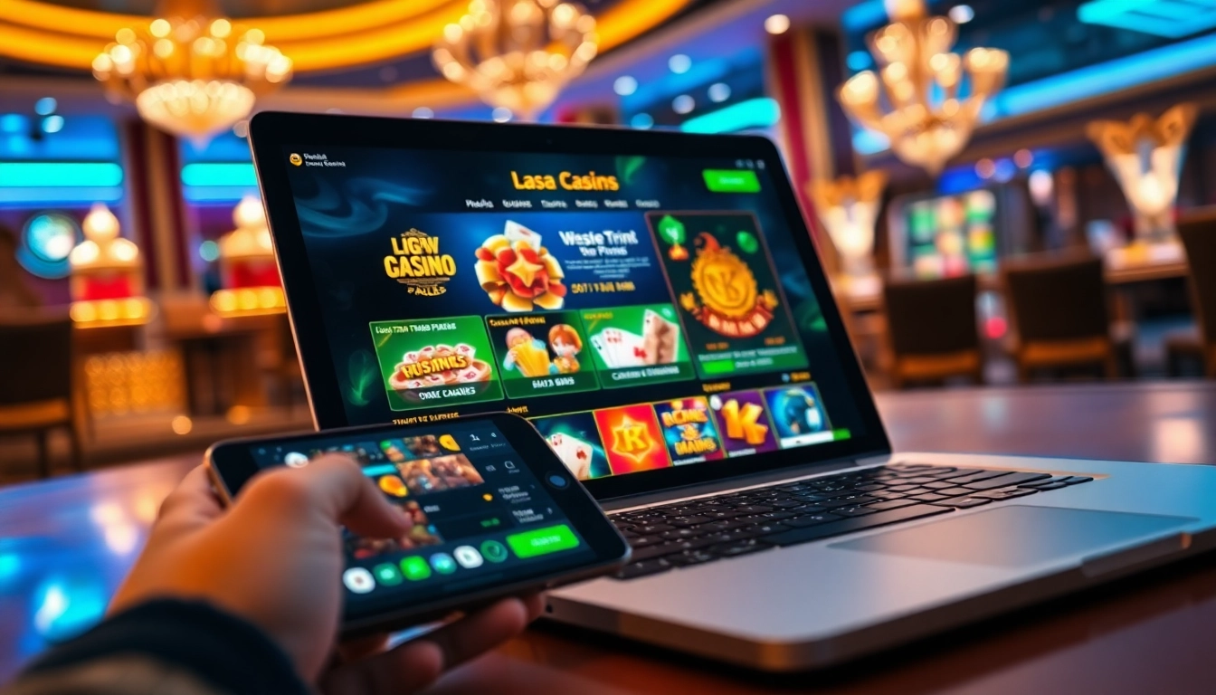Engaging online gambling interface showcasing nhà cái uy tín with vibrant casino game visuals.